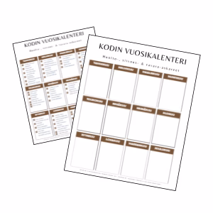 Kodin vuosihuoltokalenteri